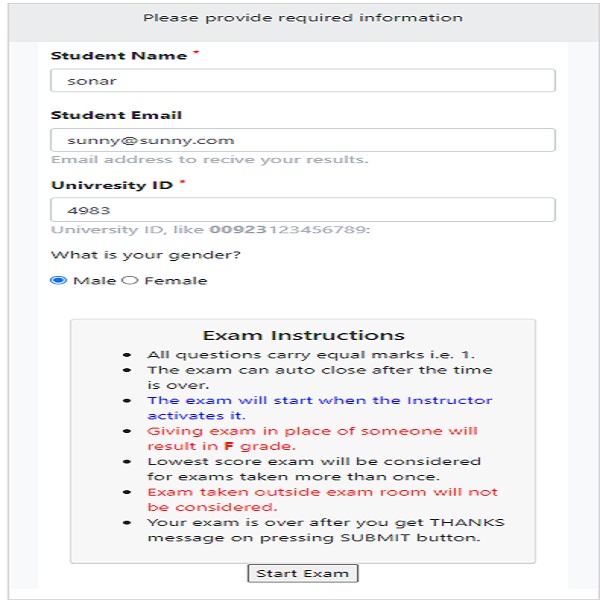 Online Test Platform for Self Study